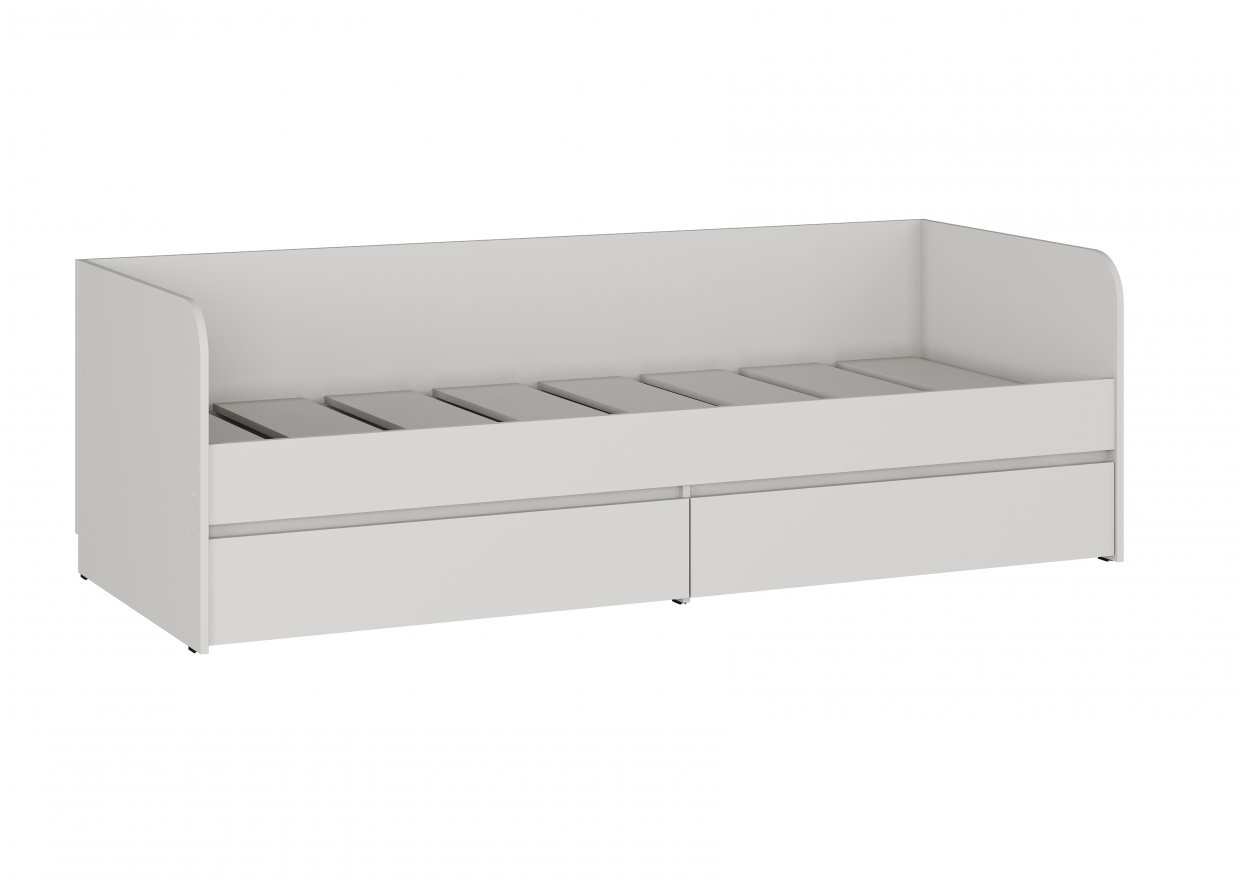 СИТИ Кровать КР-27 + 2 Ящика/ Белый/ 80*200/Ваша Мебель