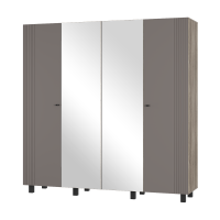 Шкаф 4-х створчатый Олива ШК-13 (2002х2016х514мм) дуб каньон / муссон софт MF14