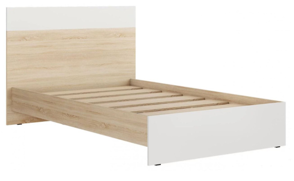 Лайт Кровать Кр-44 1200*2000 белый/корпус дуб сонома