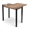 Стол Уют 4 450(+450)*800*750/ ЛДСП Дуб крафт табачн/опора D50 "труба"черный