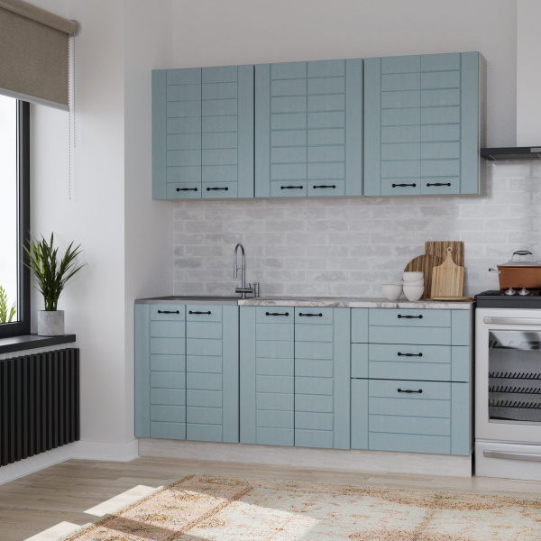 Кухня Сонет Лофт /  Дуб Бирюза