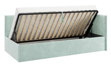 Кровать Твикс  (Тахта)  с подъёмным механизмом 90х200 см мята(велюр)