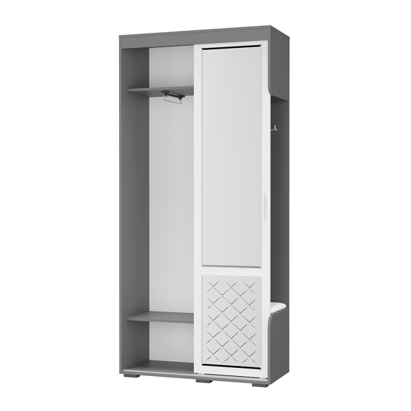 Прихожая Варда графит/белый