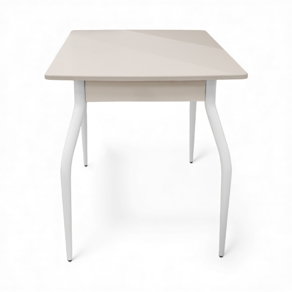 Стол Уют 3 1100(+390)*700*750 МДФ Кашемир/Кашемир /опора №1 Белый (D40)