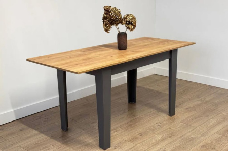 Стол обеденный раздвижной Цезарь (дуб крафт золотой/графит)