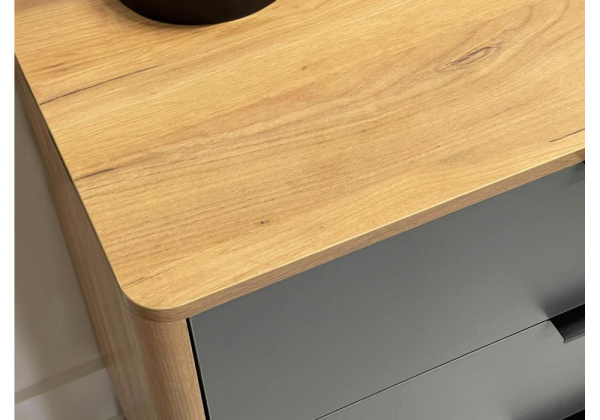 Адам Комод дуб крафт золотой/графит