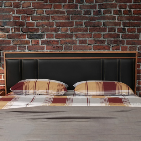 Nature 306 Кровать Люкс (без основания)  1800*2000 Дуб табачный Craft-Черный