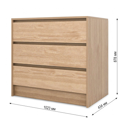 Комод Венсен 3 ящ. Дуб Сонома