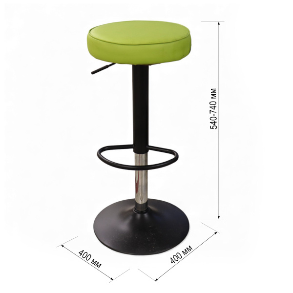 Стул барный БМ-01.04 кожа /зам олива