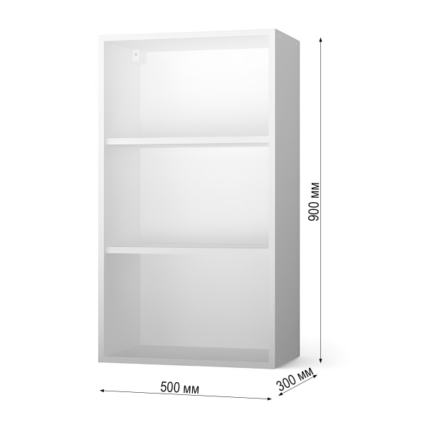 НОВА ВЫСОТА 900 Корпус шкафа настенного 1-но дверного 500 / Белый