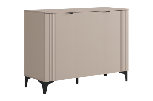 Комод 3 Рич кашемир/фрапучино матовый/черный