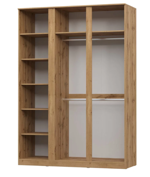 STERN Шкаф 3-х дверный с зеркалом Дуб Вотан