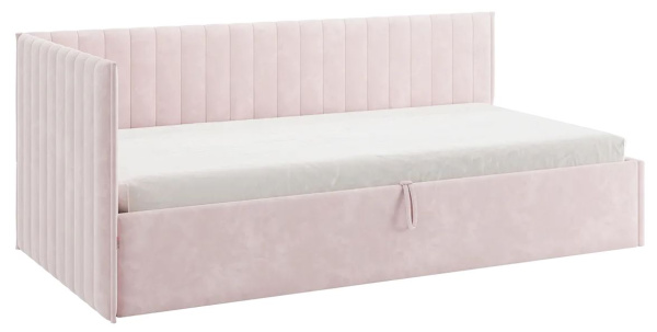 Кровать Твикс  (Тахта)  с подъёмным механизмом 90х200 см нежно-розовый(велюр)