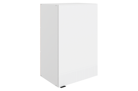 БАРИСТА Шкаф навесной L400 H720 (1 дв.гл ПРАВЫЙ) (белый/милк матовый) 