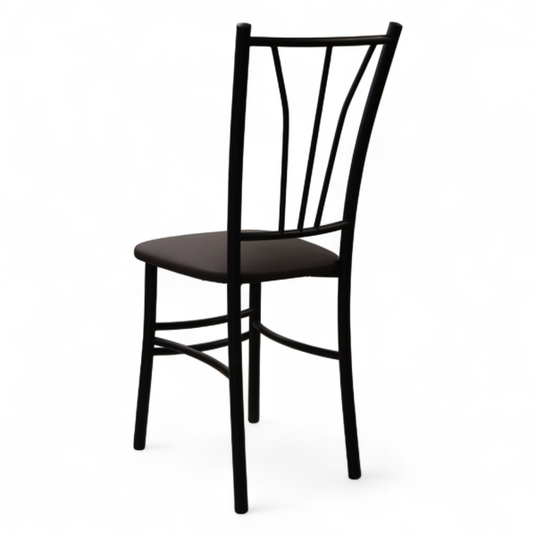 Стул Трилогия (черный, к/з Коричневый 130)