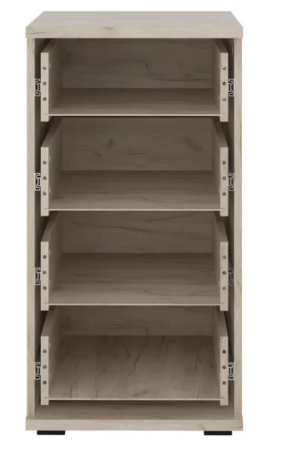 Альянс 435,10 Комод 4 ящика(44,4*84*43,3) Дуб крафт/Белый глянец