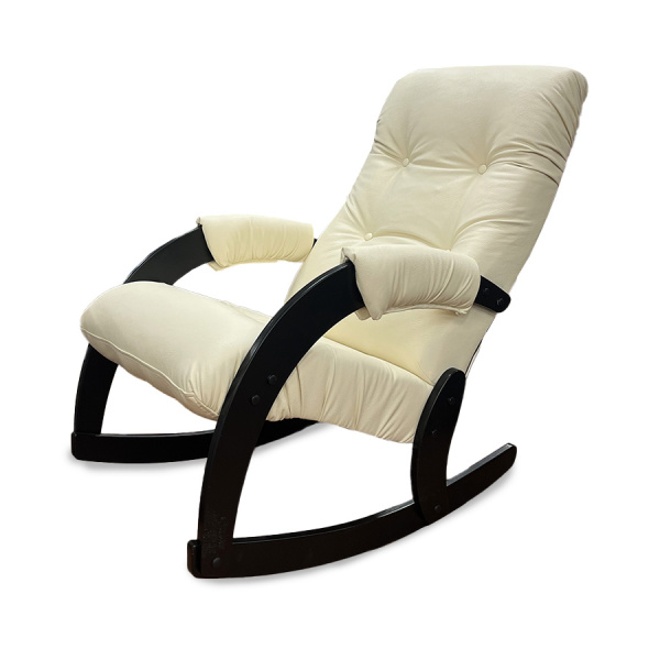 Кресло-качалка Dondolo, Модель 67 венге, экокожа бежевый Dundi 112