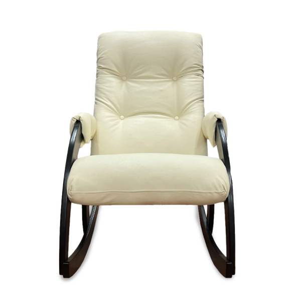 Кресло-качалка Dondolo, Модель 67 венге, экокожа бежевый Dundi 112