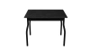 Стол МОЛЬЕЗ (СМ 02)  МДФ/пленка ПВХ, 960(1340)*700 (мрамор черный)+ножки Z 300 (черный)