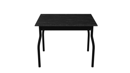 Стол МОЛЬЕЗ (СМ 02)  МДФ/пленка ПВХ, 960(1340)*700 (мрамор черный)+ножки Z 300 (черный)