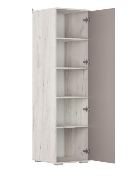 УЛЬТРА ПН-33 Прихожая Пенал Глиняный Серый/Дуб Крафт Белый