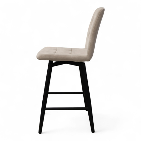 Стул Абсент NEW ПОЛУБАРНЫЙ Поворотный, Т170 бежевый+нога 360F47 60см (Черный)