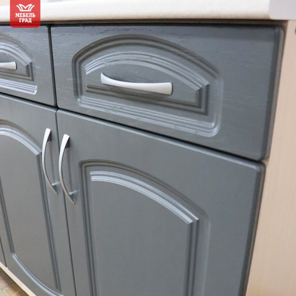 Кухонный гарнитур №1 бианко/гриджио 1,4м+ столещник (без мойки)