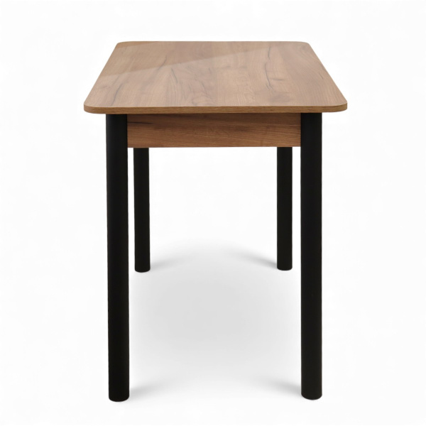 Стол обеденный (900х600х760) Дуб крафт табачный/черный