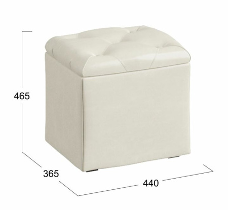 Пуф мягкий тип 4 светлый (бежевый)