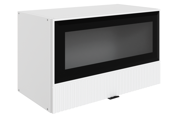 БАРИСТА Шкаф навесной L600 H360 (1 дв. рам.) (белый/милк матовый) 